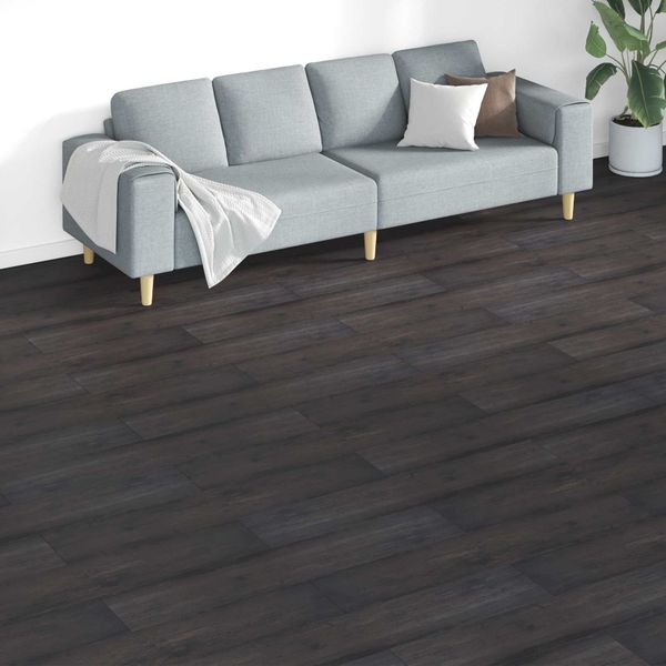 vidaXL Podlahové dosky 18 pcs Tmavo šedá 5,26 m² PVC