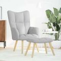 VidaXL relaxačné kreslo s podnožkou Cloud Grey