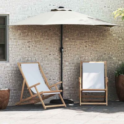 vidaXL Záhradný slnečník 294 x 150 x 224 cm Polyester a oceľ Piesková