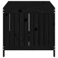 vidaXL Záhradný úložný box čierny 134x68x64 cm masívna borovica