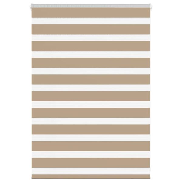 vidaXL Zebrová roleta pieskovo hnedá 115x100 cm šírka látky 110,9 cm polyester