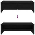vidaXL Stojan na monitor so zásuvkami, čierny dub, 50x27x15 cm, technické drevo
