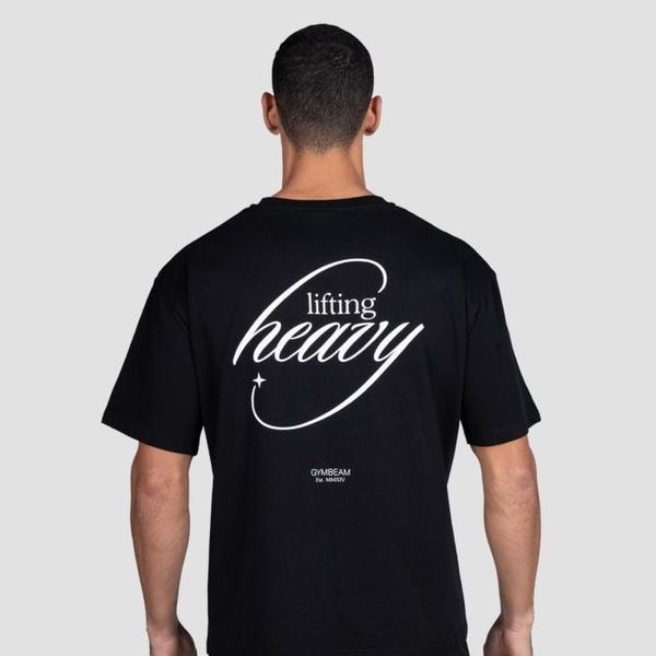 Tričko Lifting Heavy Black - GymBeam, veľkosť L, 100% bavlna