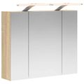 vidaXL Kúpeľňová zrkadlová skrinka Sonoma dub 60 x 14,5 x 50 cm