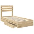 vidaXL Úložná posteľ Sonoma dub 90 x 190 cm Kompozitné drevo