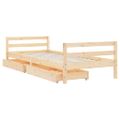 vidaXL Rám detskej postele so zásuvkami 80x200 cm masívna borovica