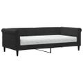 vidaXL Denná posteľ s matracom čierna 90x190 cm zamat