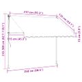 vidaXL Zaťahovacia markíza antracitová 250x150 cm látka a oceľ