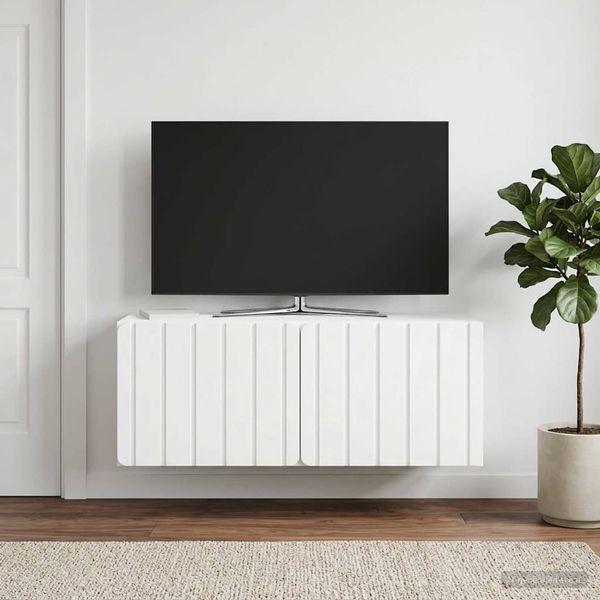 vidaXL Nástenná TV skrinka Biela 78,5 x 31 x 30 cm Kompozitné drevo