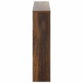 vidaXL Botník so zrkadlom 2-poschodový dymový dub 63x17x67 cm