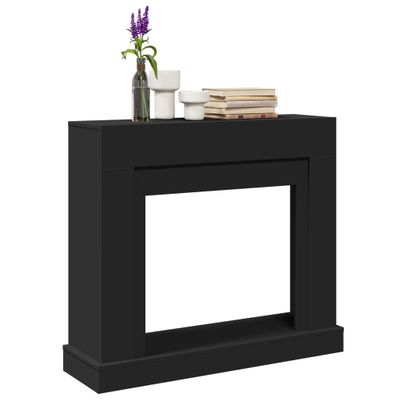 vidaXL Obloženie krbu čierne 100x30x87,5 cm kompozitné drevo