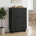 vidaXL Servírovacia skriňa Čierny 66 x 34,5 x 95 cm Konštruované drevo