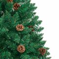 vidaXL Úzky vianočný stromček s 300 LED-i so stojanom Zelená 180 cm