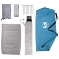 vidaXL Kempingový stan 4-miestny Modrá 185T polyester s PU náterom