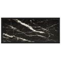 vidaXL Konzolový stolík čierny 80x35x75 cm tvrdené sklo