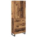 vidaXL Highboard 2 ks Staré drevo 69,5 x 34 x 180 cm
