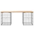 vidaXL Záhradná lavička gabiónový dizajn 103x31x42 cm masívna borovica
