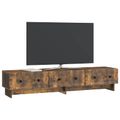 vidaXL TV skrinka 147 x 34,5 x 30 cm Dymový dub Kompozitné drevo