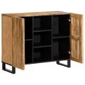 vidaXL Komoda 90x34x75 cm surový mangovníkový masív