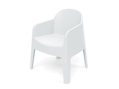 Stolička záhradná MILANE 680x600x805mm - biela