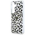Puzdro Guess IML Leopard Print Triangle MagSafe pre Samsung Galaxy S26 čierna