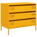 vidaXL Komoda horčicovožltá 68x39x58,5 cm oceľ valcovaná za studena