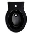 Čierny okrúhly stojací bidet z prvotriednej keramiky