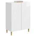 vidaXL Servírovacia skriňa Biela s vysokým leskom 66 x 34,5 x 90 cm