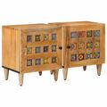 vidaXL Nočný stolík 2 ks Prírodná 40 x 33 x 46 cm Masívne mango drevo