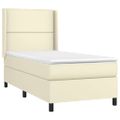 vidaXL Boxspring posteľ s matracom krémová 100x200 cm umelá koža