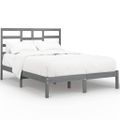 vidaXL Posteľný rám sivý masívne borovicový masív 140x190 cm