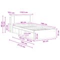 vidaXL Rám postele so skladom Dub sonoma 90 x 190 cm Kompozitné drevo