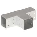 vidaXL Trámové spojky 4 ks v tvare T 81x81 mm pozinkovaný kov