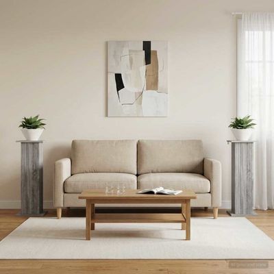 vidaXL Stojan na rastliny 2 pcs Sivá sonoma 30,5 x 30 x 80,5 cm