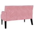 vidaXL Chesterfield lavica Ružová 112 x 65,5 x 75 cm Zamat