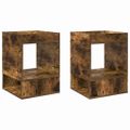 vidaXL Koncový stôl 2 ks Dymová dub 40 x 40 x 56 cm Kompozitné drevo