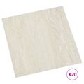 vidaXL Samo-lepiace podlahové dosky Krémová 30,5 x 30,5 cm 20 ks PVC