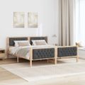 vidaXL Rám postele Tmavo šedá 160 x 200 cm Masívne borovicové drevo