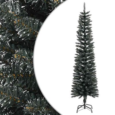 vidaXL Umelý úzky vianočný stromček s podstavcom zelený 180 cm PVC