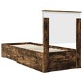 vidaXL Rám postele Dymový dub a striebro 70 x 190 cm Kompozitné drevo