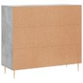 vidaXL Komoda betónová sivá 90x34x80 cm kompozitné drevo