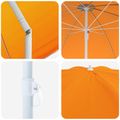 vidaXL Záhradný slnečník 160 cm 170T polyester Oranžová