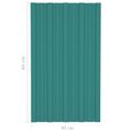vidaXL Strešný panel 36 ks Zelená 80 x 45 cm Pozinkovaná oceľ