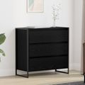 vidaXL Servírovacia skriňa Čierny dub 79 x 36 x 75.5 cm