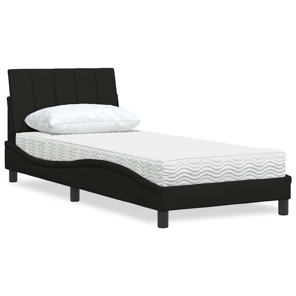 vidaXL Posteľ s matracom Hanko čierna 90x190 cm látka