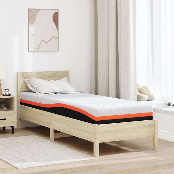 vidaXL Matrac Biela a čierna 80 x 200 cm žakárová tkanina