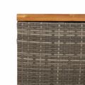 vidaXL Záhradný úložný box sivý 110x55x63 cm polyratan akáciové drevo
