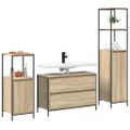 vidaXL Sada kúpeľňového nábytku 3 ks Sonoma dub 90 x 34,5 x 60 cm