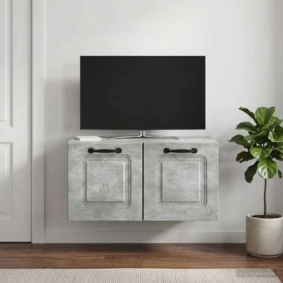 vidaXL Nástenná TV skrinka Nástenný Betónovo sivá 59,5 x 31 x 30 cm