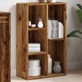 vidaXL knižnica Old Wood 66x30x130 cm Engineered Wood